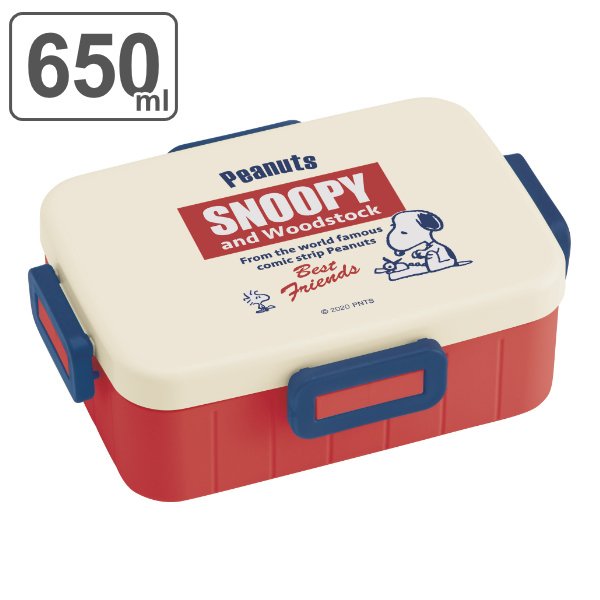 スケーター お弁当箱 1段 PEANUTS スヌーピー レトロラベル 4点ロック