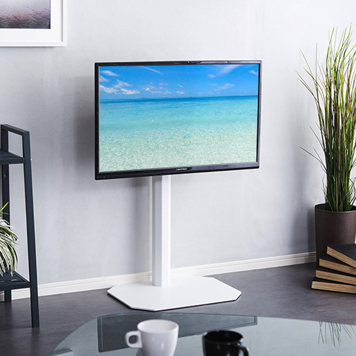 テレビ台（スタンド型） ホームテイスト（HOME taste） TVスタンド 八角支柱 65V型対応 壁寄せ