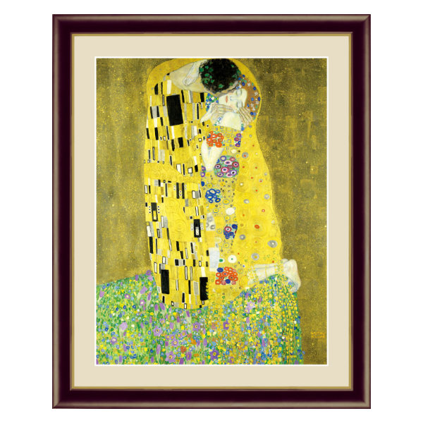 絵画 『接吻』 52×42cm グスタフ・クリムト 1907年〜1908年 額入り 巧
