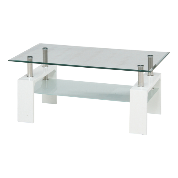 【最終値下げ！】ガラステーブル 不二貿易（Fuji Boeki） センターテーブル 幅100cm ガラス テーブル