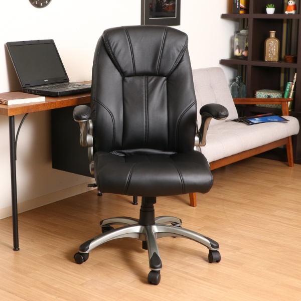 オフィスチェア 座面高46.5〜54cm レザー調 デスクチェア （ チェア パソコンチェア ワークチェア PCチェア ）