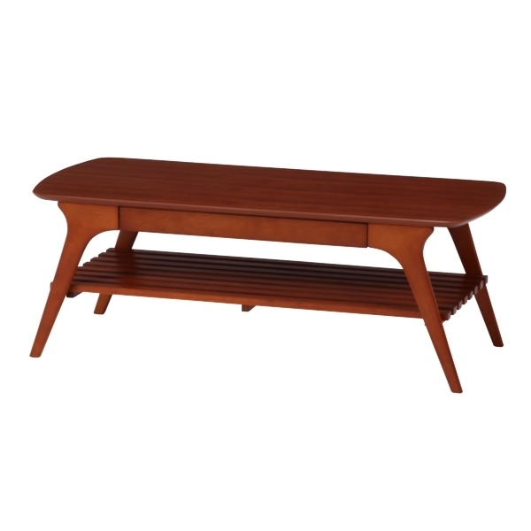 センターテーブル 幅110cm 木製 収納ラック付 ローテーブル （ リビング テーブル 天板下 収納 棚 ）｜interior-palette｜02