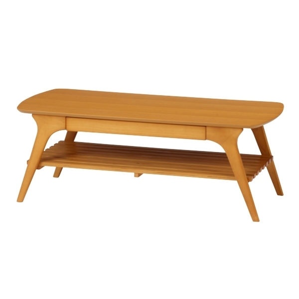 センターテーブル 幅110cm 木製 収納ラック付 ローテーブル （ リビング テーブル 天板下 収納 棚 ）｜interior-palette｜03