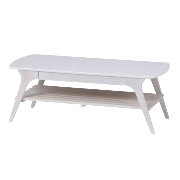 センターテーブル 幅110cm 木製 収納ラック付 ローテーブル （ リビング テーブル 天板下 収納 棚 ）｜interior-palette｜04