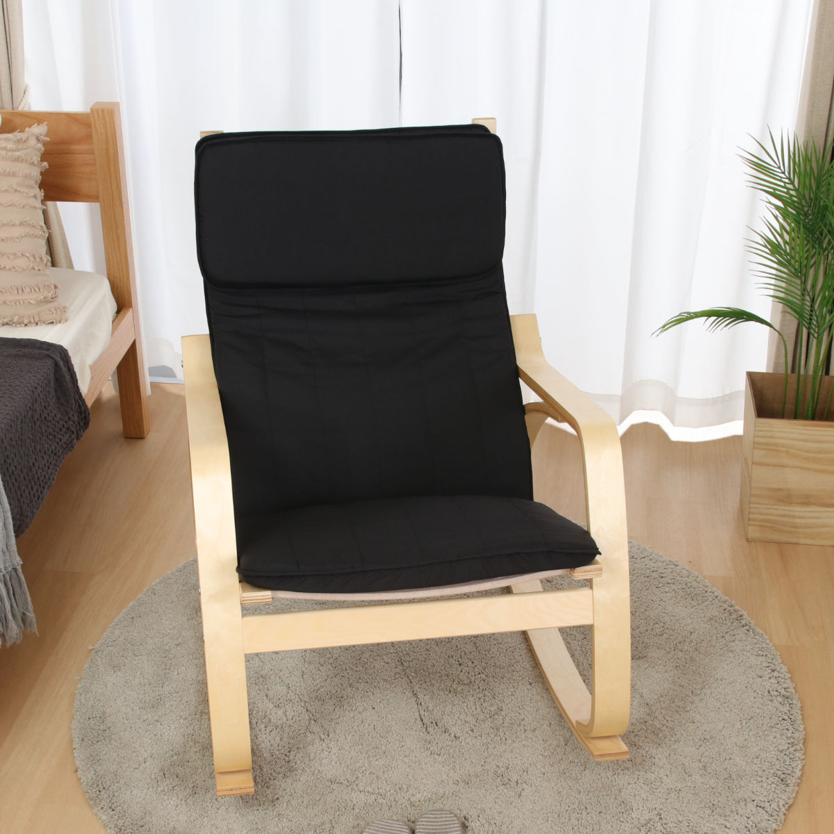 不二貿易（Fuji Boeki） ロッキングチェア 座面高48cm リラックス