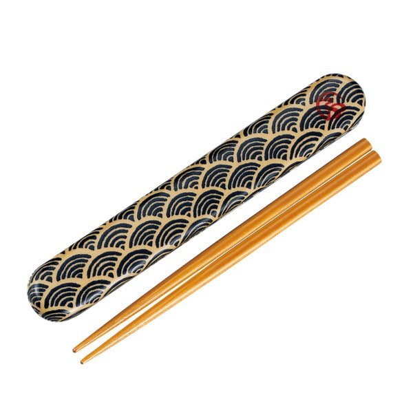 専用　箸二膳　木箱付　37g 東Y7-0418ア㉝ HAKOYA 箸箱セット 18cm 箸 布貼 和布 （ お箸 箸箱 18センチ