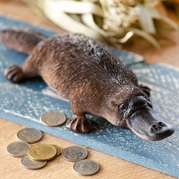 カモノハシ 貯金箱 リアル オブジェ 置物 インテリア （ 雑貨