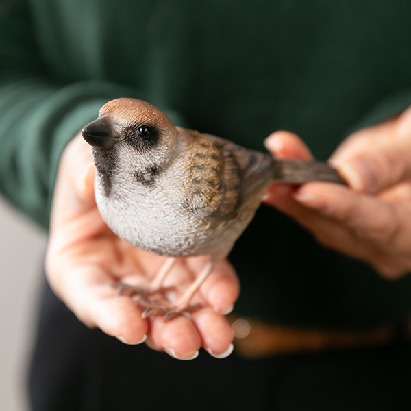 magnet オブジェ BIRDIE BILL スズメ マグネット付き （ 置き物 置物