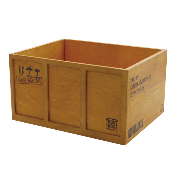 収納ボックス L 幅27×奥行21×高さ14.5cm コンテナ 木 スタッキング （ 収納ケース 収納 ケース ボックス 木製 木箱 ）｜interior-palette｜02