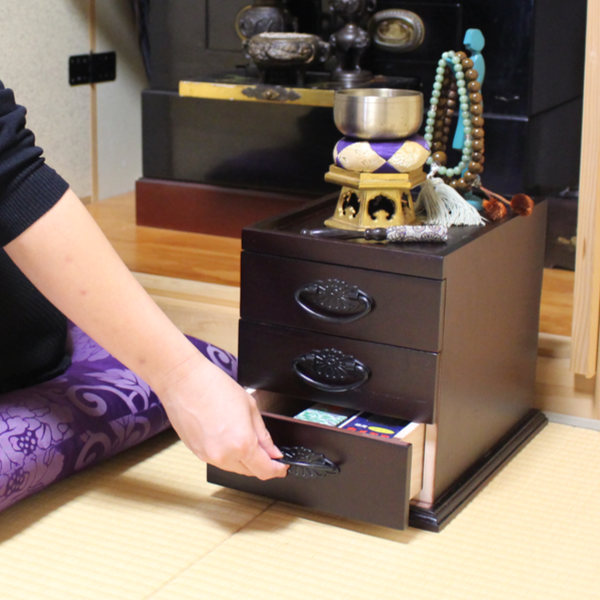 チェスト 和風 3段 和風ミニチェスト 桐製 仏壇 （ 木製 インテリア