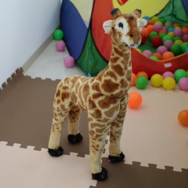 キリン オブジェ 高さ62cm ぬいぐるみ 人形 インテリア 子供 キッズ きりん