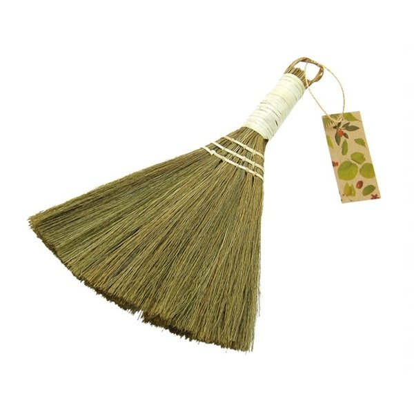 ほうき 卓上 室内 PC デスク 掃除 い草 コンパクト （ ホウキ 箒 清掃 掃除用品 パソコン ほこり ゴミ 掃き掃除 ）