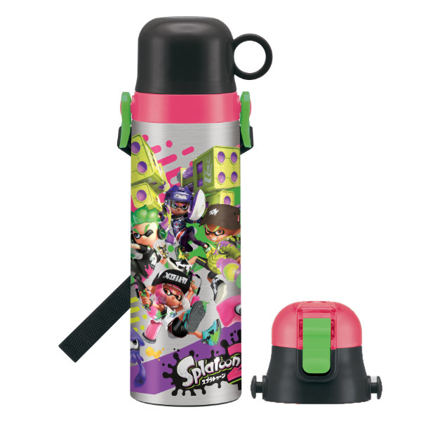 スケーター 水筒 キッズ ステンレス 570ml 軽量 直飲み コップ 2way