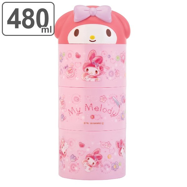 スケーター お弁当箱 3段 ボトル型 480ml マイメロディ きらきらドール