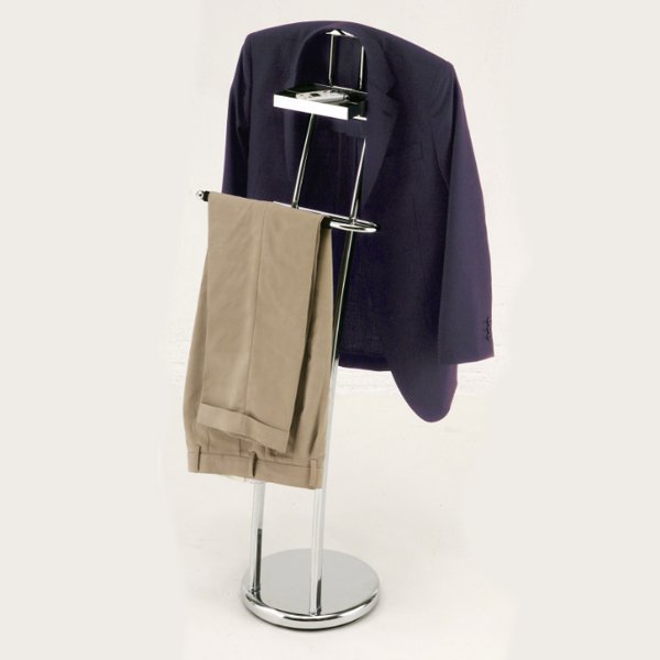 スーツハンガーラック ミヤグチ企販 スーツハンガー トレー付 ハンガーラック スチール製 高