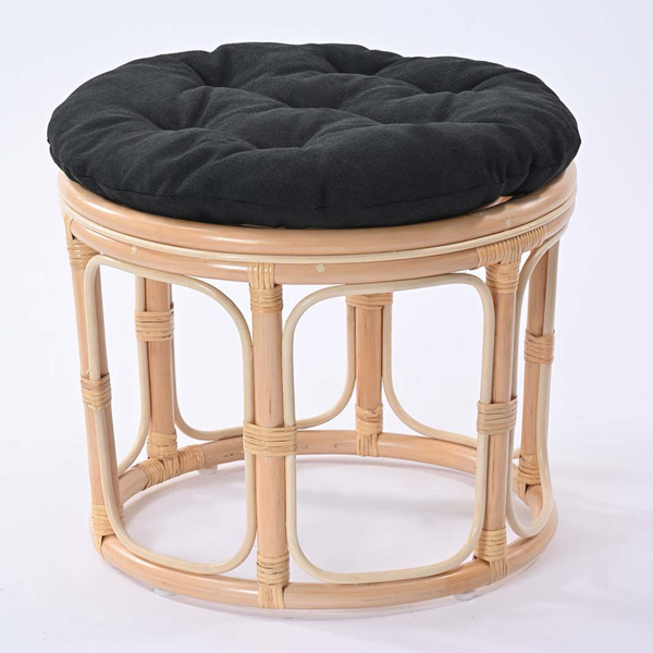 籐 スツールオットマン 円型 Breeze 座面高45cm （ ラタン スツール