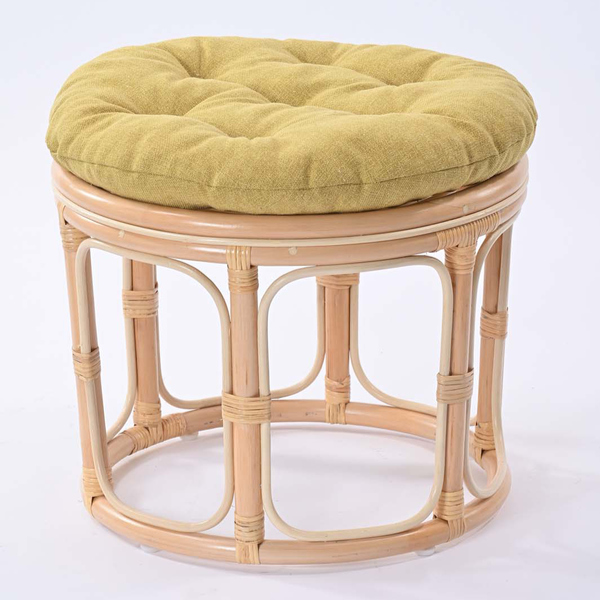 籐 スツールオットマン 円型 Breeze 座面高45cm （ ラタン スツール