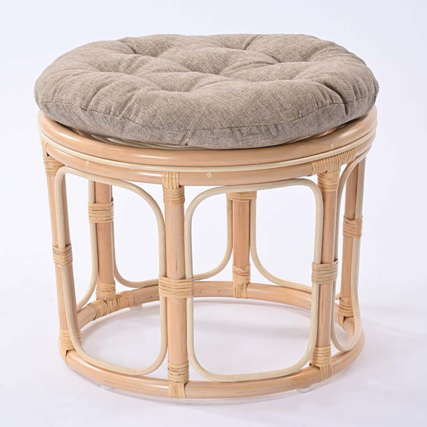 籐 スツールオットマン 円型 Breeze 座面高45cm （ ラタン スツール