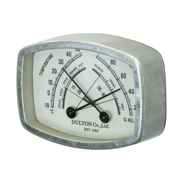 サーモハイグロメーター ダルトン DULTON 温湿度計 温度計 湿度計 （ 角型 アナログ インテリア 雑貨 ）｜interior-palette｜03