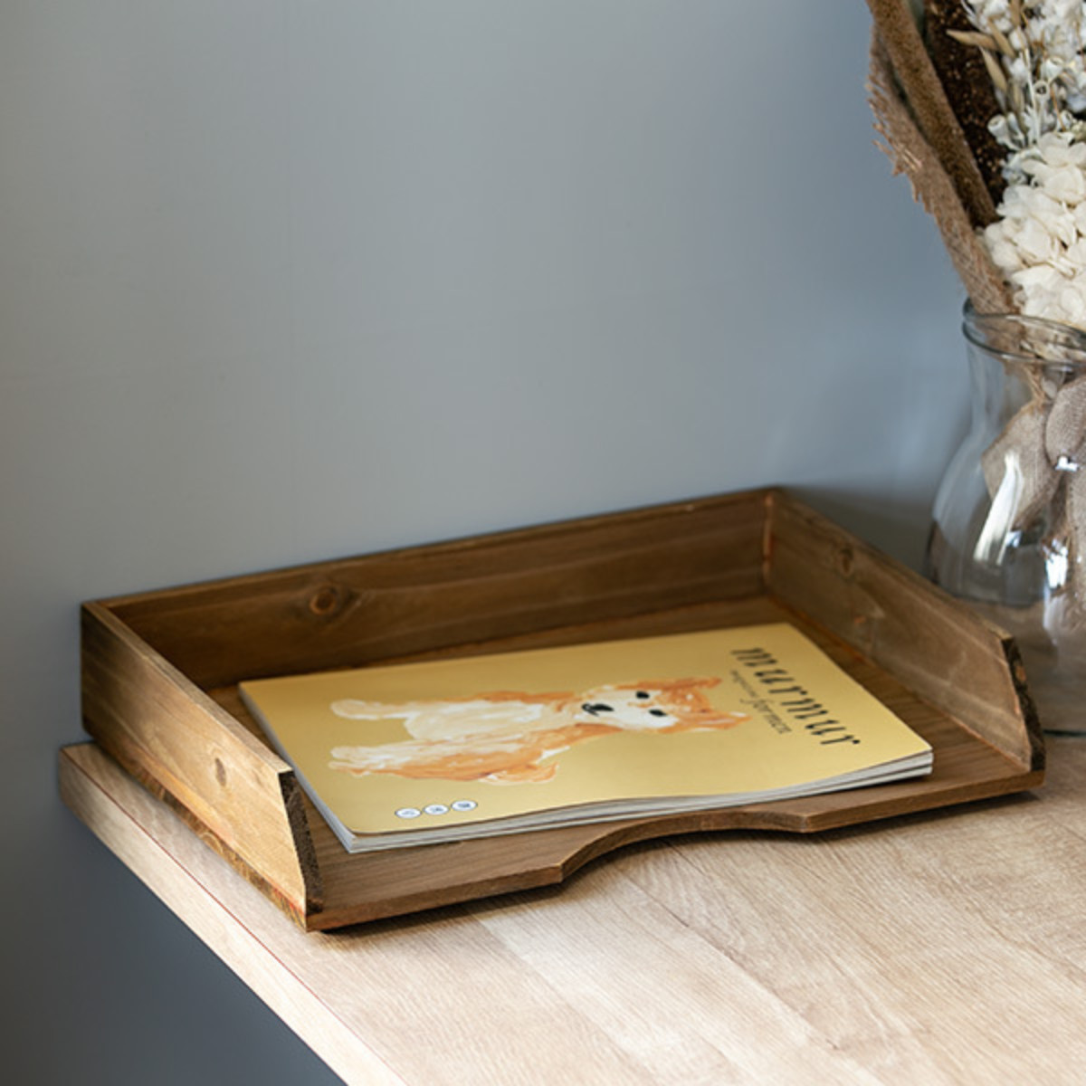 トレー A4 ドゥー 木製 スタッキング 幅33×奥行23×高さ6.5cm （ デスク