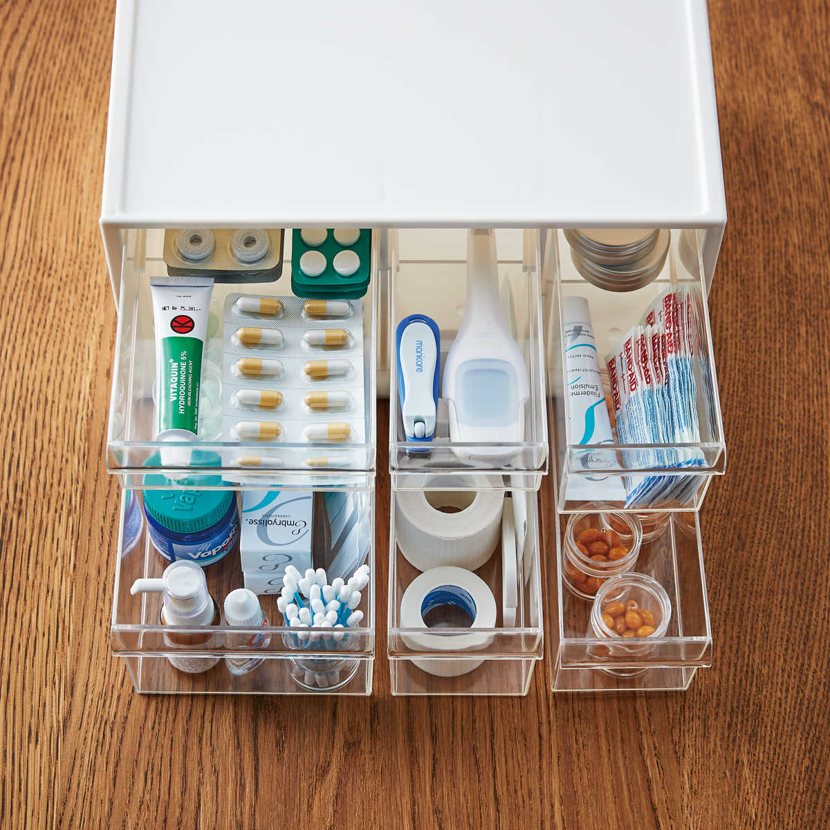 救急箱 おくすりケース 薬 収納 2段 （ 薬ケース 救急ボックス 薬入れ