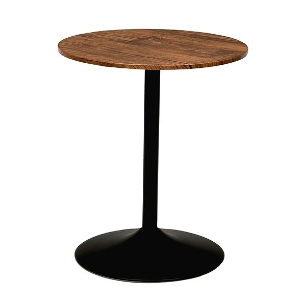 テーブル 丸 幅60cm 円型 木目調 カフェテーブル ラウンド スチール脚 ダイニング 机 （ ダイニングテーブル 丸テーブル コーヒーテーブル 2人掛け つくえ ）｜interior-palette｜02