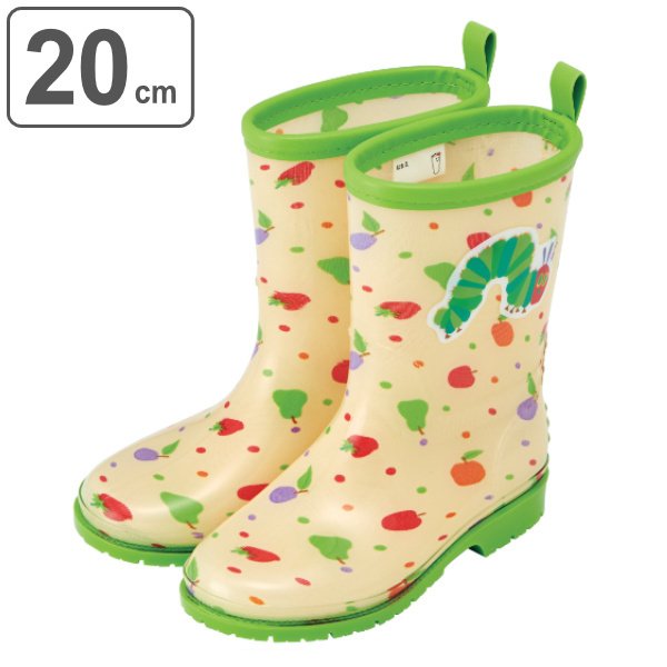 雨靴 子ども用 20cm レインブーツ はらぺこあおむし 長靴 （ ながぐつ レインシューズ あおむし レイングッズ ）