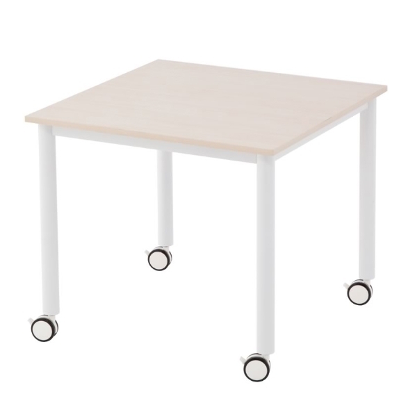 （法人限定） キャスターテーブル 幅80cm 正方形 角型 ミーティング 会議 塾 テーブル キャスター デスク （ キャスター付き 会議テーブル オフィステーブル ）｜interior-palette｜02