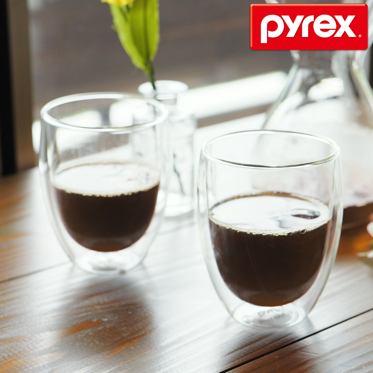 PYREX（パイレックス） ダブルウォール グラス 2個入り 350ml Pyrex