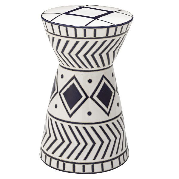 九谷焼椅子、九谷博物館行き椅子、陶器椅子 東谷 スツール 陶器 高さ45cm 丸形 円型 モロッカン 陶器スツール 腰掛