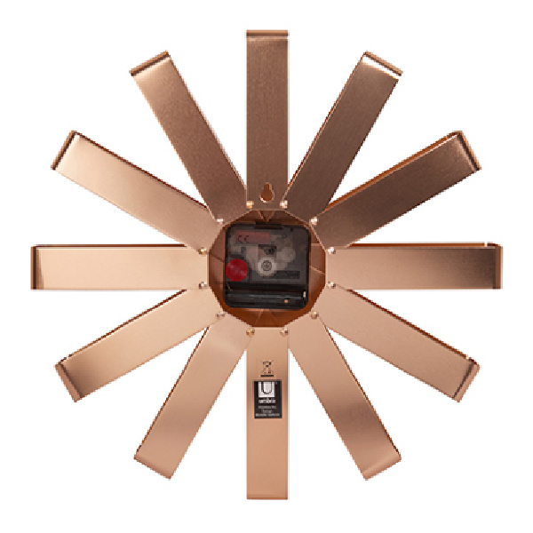 Umbra（アンブラ） 掛け時計 リボン 北欧 壁掛け （ 時計 壁掛け時計