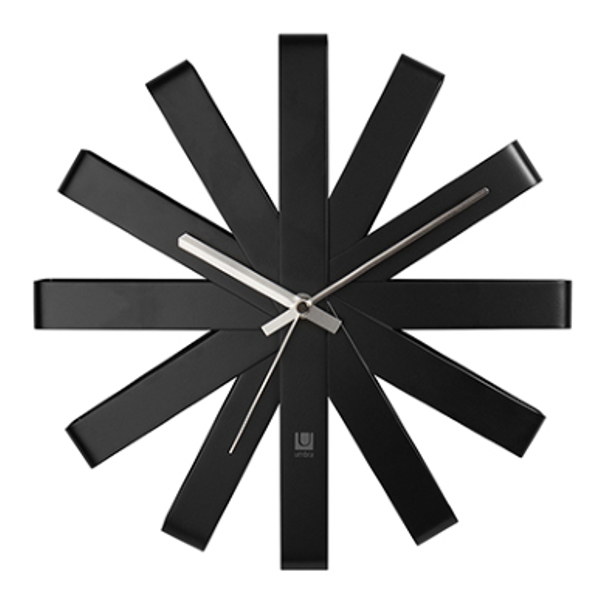 Umbra（アンブラ） 掛け時計 リボン 北欧 壁掛け （ 時計 壁掛け時計