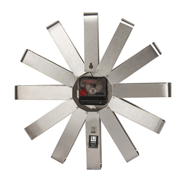 Umbra（アンブラ） 掛け時計 リボン 北欧 壁掛け （ 時計 壁掛け時計