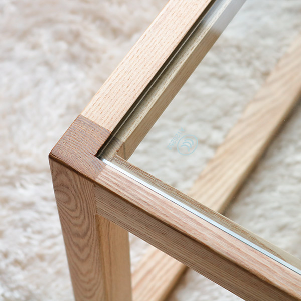 東谷 センターテーブル 幅110cm ガラステーブル ガラス天板 木製 天然