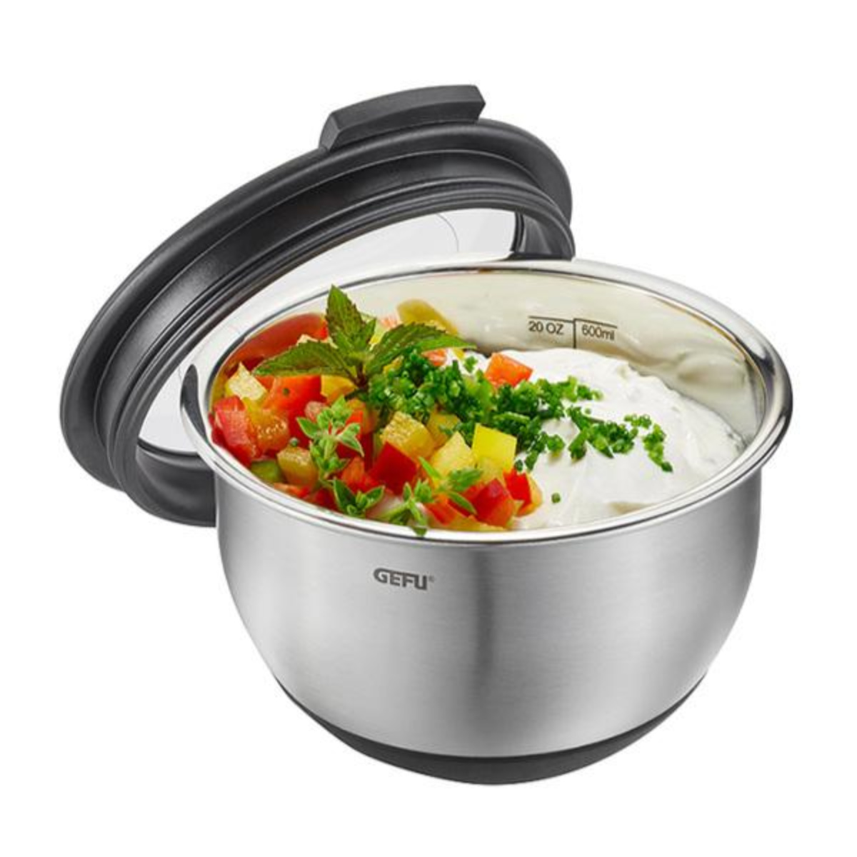 �{�E�� SS 600ml MUOVO GEFU �i �����p�{�[�� ������� �ڂ��� �L�b�`���c�[�� 12�Z���` �W�t�� �ۑ� �H��@�Ή� �j