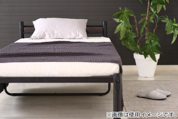 不二貿易（Fuji Boeki） ベッド シングル パイプベッド 宮棚 ラック