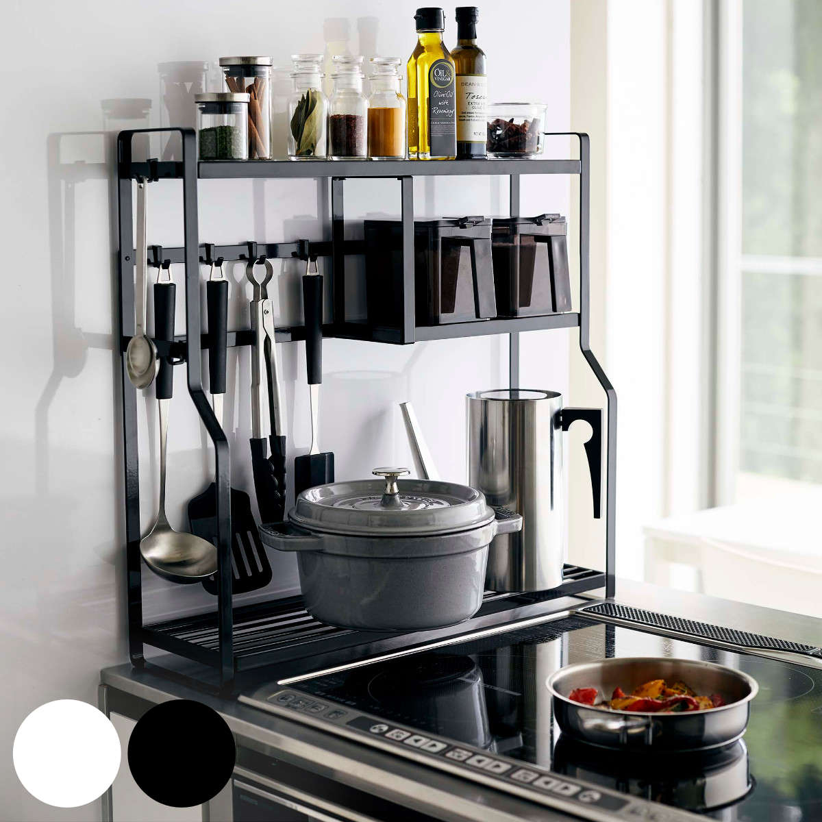 tower 山崎実業 コンロサイドラック タワー （ 4903208052344 コンロ横