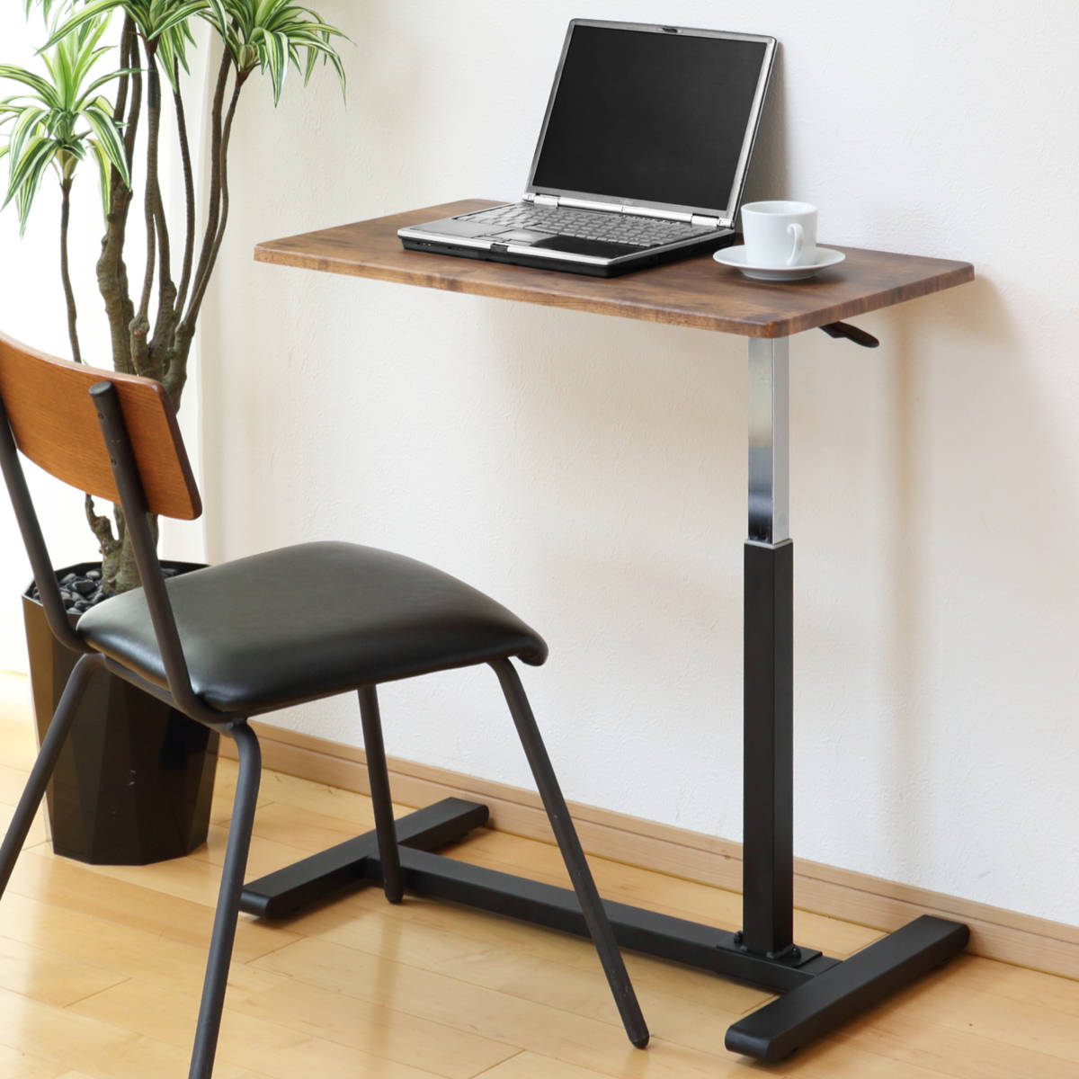 サイドテーブル コの字 幅70cm 昇降式 木目調 サイドラック （ ソファサイド ベッドテーブル ベッドサイド ）