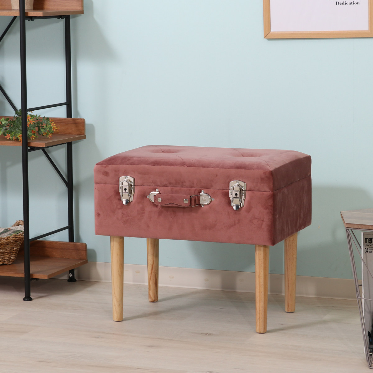 不二貿易（Fuji Boeki） スツール 幅50cm トランク型 収納付