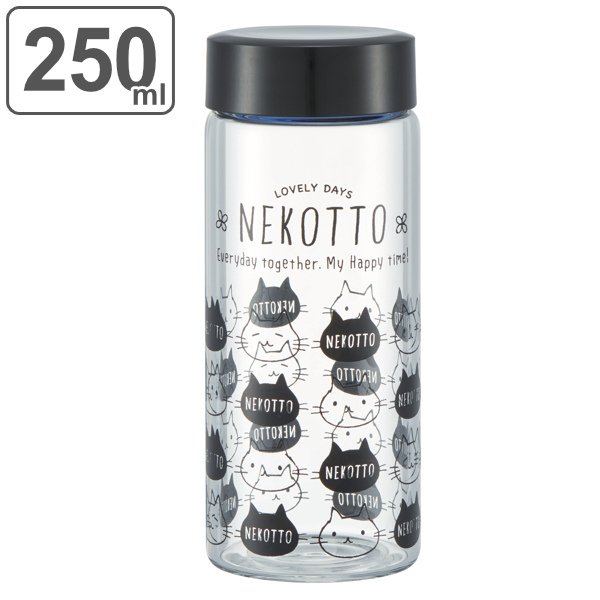 スケーター 水筒 マグ ミニ 250ml ガラス製 ねこっと （ 直飲み 食洗機