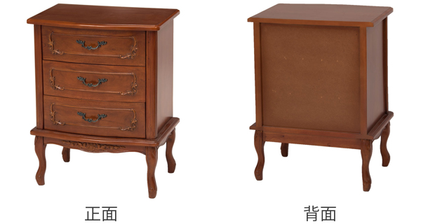 【美品】萩原家具 クラシック調 マホガニー前板 猫脚 3段 チェスト HAGiHARA（萩原） チェスト 3段 クラシック調 マホガニー前板 猫脚 幅