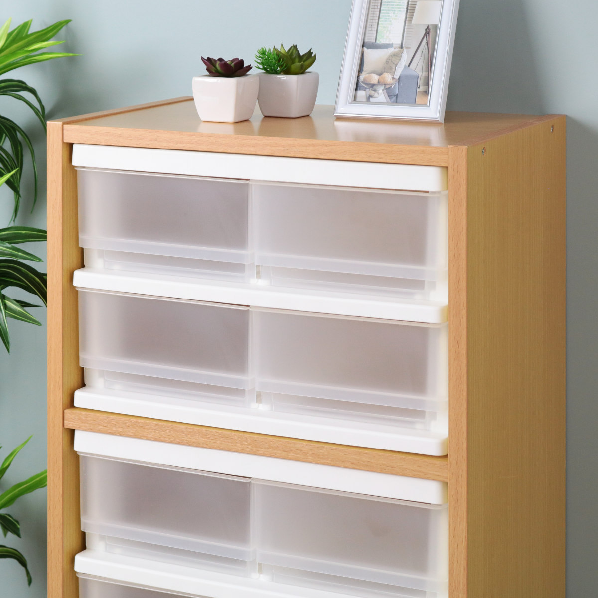 収納棚　収納ケース　二段 収納ボックス コワケース 2段 卓上 引き出し H4 （ カラーボックス