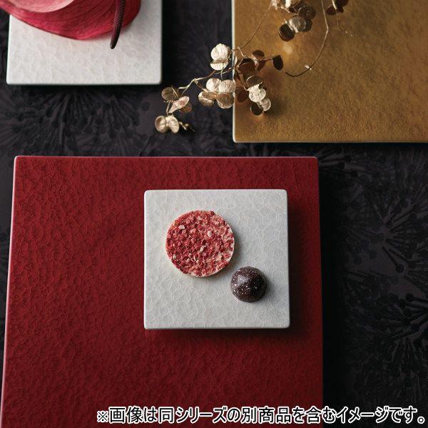 トレー 27cm 正角トレー プレート M.STYLE 漆 URUSHI 皿 食器 和食器 磁器 美濃焼 日本製 （ 食洗機対応 大皿 角 正方形 盛り込み皿 スクエア 漆塗り ）の画像