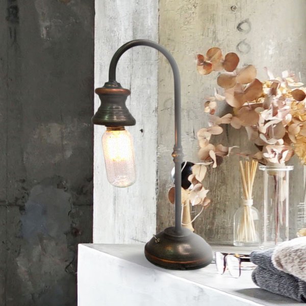 テーブルランプ G ブロンズ レトロ 間接照明 コードレス 電池式