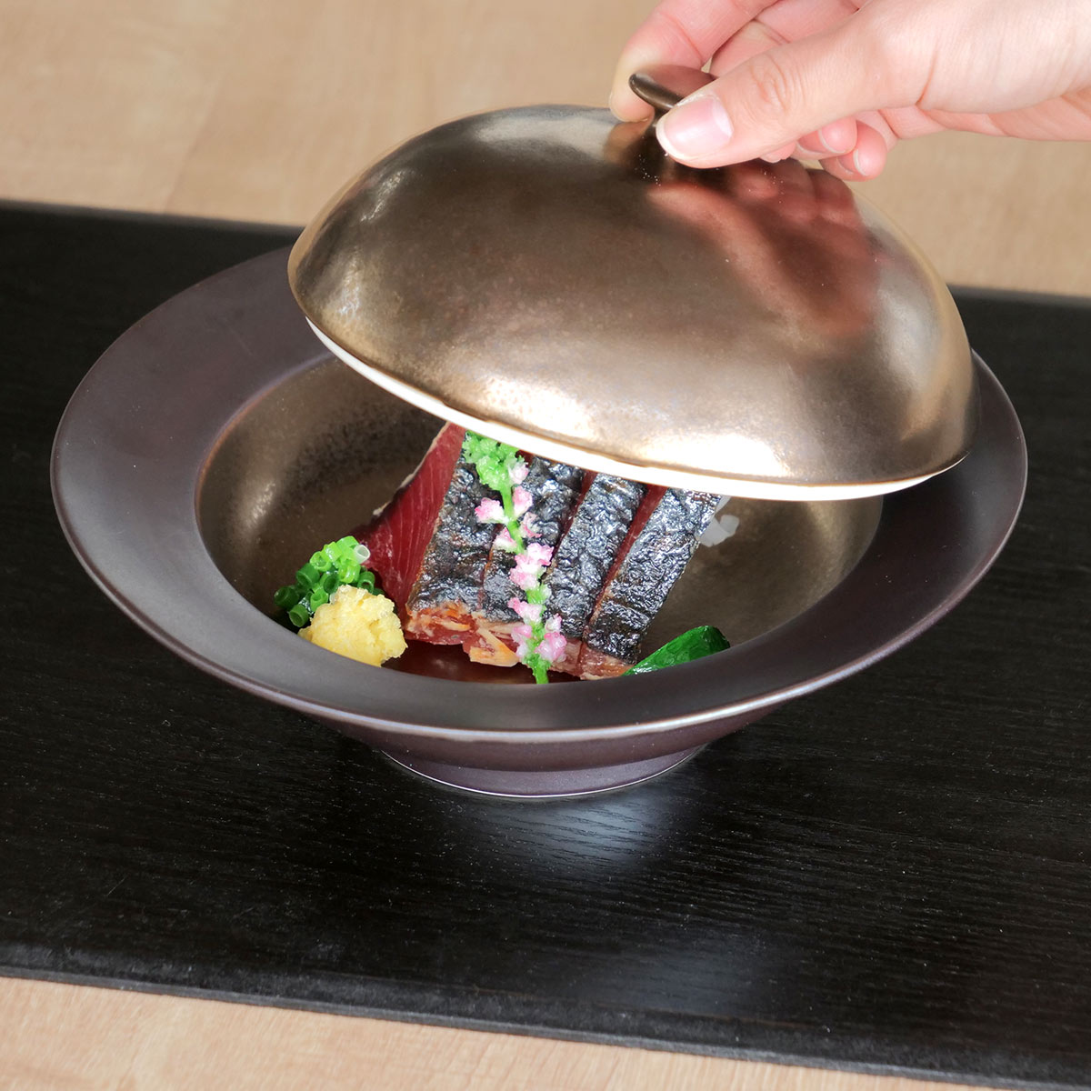 リッド 16cm M.STYLE 武蔵 蓋 磁器 美濃焼 （ 食器 和食器 日本製 皿 食洗機対応 電子レンジ対応 フタ 料理 ドーム フードカバー クローシュ ） | M.STYLE | 03