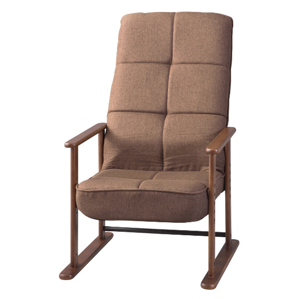 高座椅子 高齢者 リクライニング 肘掛 腰痛 M 2脚セット 木製 折りたたみ 座面高29〜38cm （ ハイバック リクライニングチェア 天然木 リラックスチェア ）｜interior-palette｜02