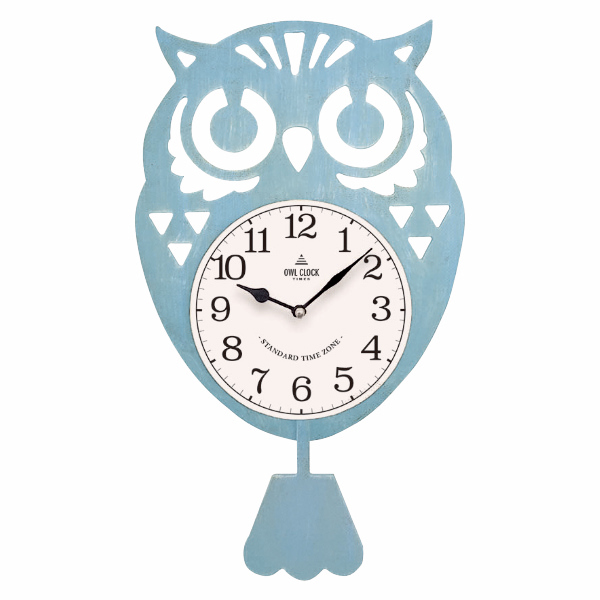 振り子時計 フクロウ 掛け時計 壁掛け 時計 アナログ （ 壁掛け時計