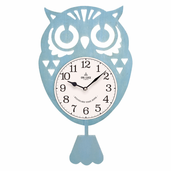 振り子時計 フクロウ 掛け時計 壁掛け 時計 アナログ （ 壁掛け時計