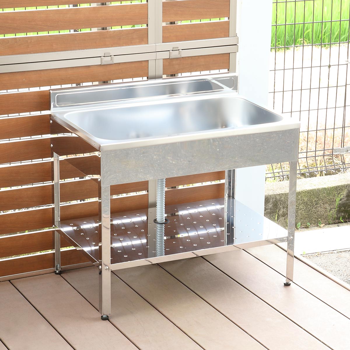 流し台 ステンレス 簡易流し台 幅85×奥行55×高さ78cm ガーデンシンク