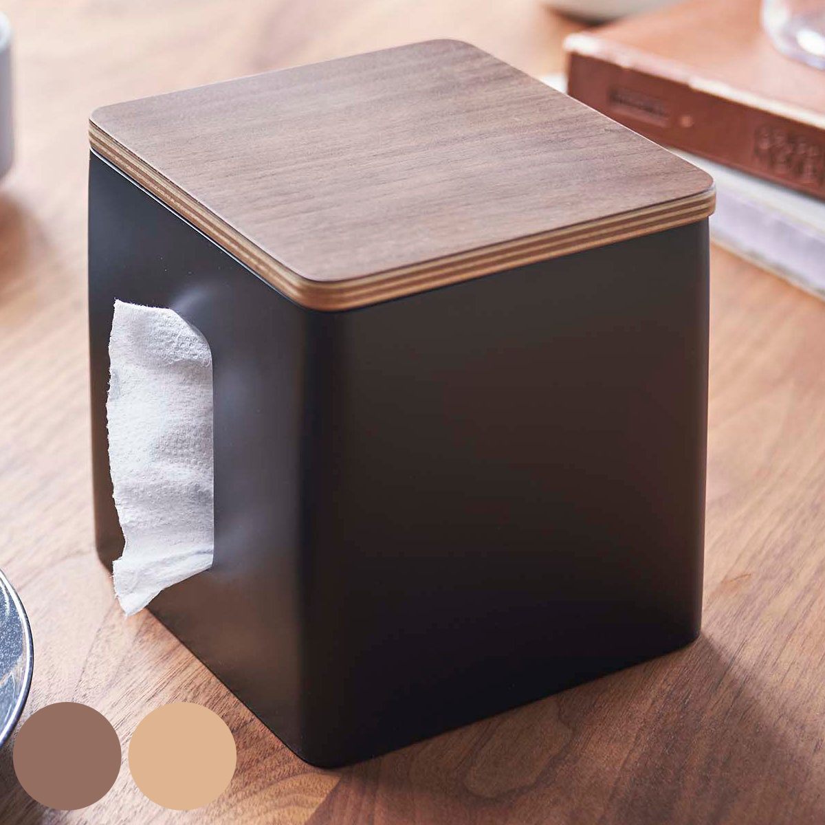 山崎実業 RIN ティッシュ＆トイレットペーパーケース リン （ 4903208054690 タワーシリーズ ティッシュケース ティッシュカバー ）